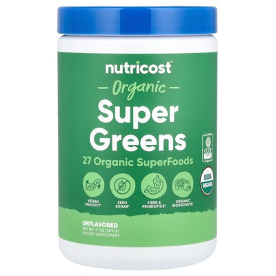 Nutricost Organic Super Greens, Unflavored, 11 oz (309 g)