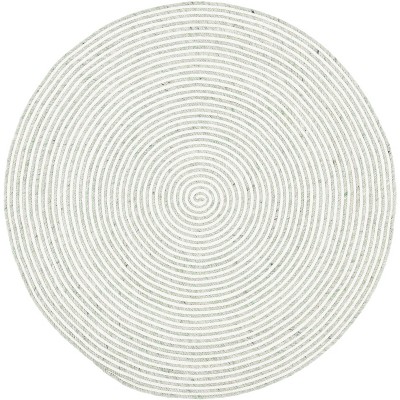 Braided Brd905 Hand Woven Area Rug - Green/ivory - 4' Round