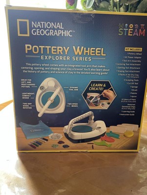 NATIONAL GEOGRAPHIC Hobby Pottery Wheel Kit - 8 Variable Speed Pottery  Wheel for Adults & Teens with Innovative Arm Tool, 3 Lb Air Dry Clay & Art