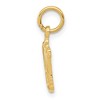 Black Bow Jewelry 14k Yellow Gold Flat Kings Crown Charm or Pendant, 13mm (1/2 inch) - 2 of 4