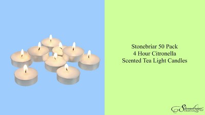 100pc Tealight Candles White - Stonebriar Collection : Target