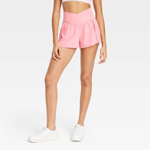 Women's Crossover Waistband High Rise Woven Shorts - JoyLab™ - 1 of 4