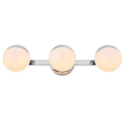 Elegant Lighting Majesty 3 light Chrome and frosted white Bath Sconce