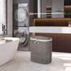 Seville Classics Modern Handwoven Oval Double Sided Laundry Room Hamper - 3 of 4