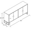 GlasFlength Decorative Storage Cabinets with 4 doors and double storage sideboard, for Living Room, Entryway, Kitchen, White, 31.77"*15.74"*28.34" - 2 of 4
