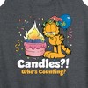 Women's Garfield Candles Who's Counting Graphic Racerback Tank - Heather Charcoal - 2 X-Large - 2 of 4