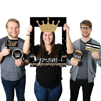 Big Dot of Happiness Prom - Prom Night Party Selfie Photo Booth Picture Frame & Props - Printed on Sturdy Material