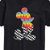 Men's - Disney - Mickey Checkered and Rainbow Silhouette Short Sleeve Graphic T-Shirt - 2 of 4