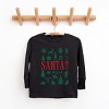 Santa Christmas Icons - Toddler Long Sleeve Graphic Tee and Youth Long Sleeve Graphic T-Shirt - 3 of 4
