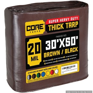Core Tarps Heavy Duty 20 Mil Tarp Cover, UV Resistant, Rip Proof for Roof, Camping, Patio, Pool, Boat - 1 of 4