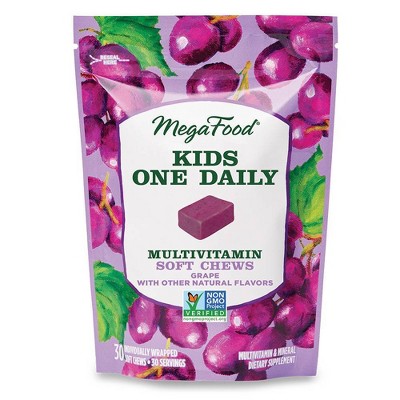 MegaFood Kids Multivitamin Soft Chews - Grape - 30ct