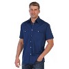 Gioberti Men's Casual Western Solid Short Sleeve Shirt With Pearl Snaps - 4 of 4