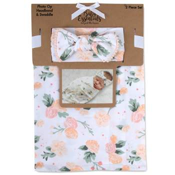 Baby Essentials Rose Floral Swaddle Blanket