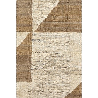 Nuloom Katye Abstract Flatweave Jute Area Rug : Target