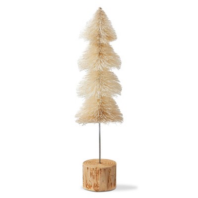 tagltd Sisal Christmas Tree Decorations for Tabletop or Mantel Medium Natural 15 inch