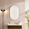 Wall Mirror 40*30 Inch Black Inch Metal Oval Mirror Dressing Mirror for Bathroom Living Room Bedroom Wall Decor (Horizontal & Vertical)-W2091256131 - 3 of 4