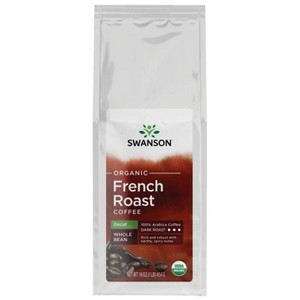 Swanson Organic French Roast Decaf Whole Bean Coffee - Dark Roast 16 oz Pkg. - 1 of 2