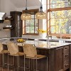 KTMBDW Farmhouse Chandelier, Modern Hanging Pendant Lighting, Rustic Ceiling Light Fixture, Vintage Chandelier for Hallway Dining Room, Brown - 3 of 4