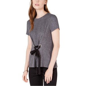 maison Jules Womens Tie Front Embellished T-Shirt - 1 of 1