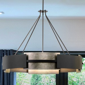 Urban Ambiance Luxury Cosmopolitan Indoor Pendant,  23-3/4''H x 31-3/4"W x 31-3/4''D,  Matte Black Finish, UHP4704 - 1 of 4