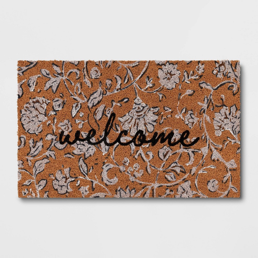 1'6"x2'6" Dune Floral Welcome Outdoor Doormat - Threshold™