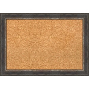 Amanti Art Bark Rustic Char Narrow Framed Corkboard, Natural Cork - 1 of 4