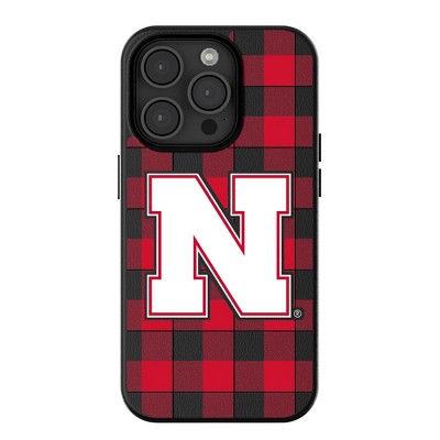 Keyscaper NCAA Big Ten Universities Plaid MagSafe Compatible Cell Phone Case for Apple iPhone