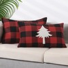 Unique Bargains Plaid Print Decorative Farmhouse Pillowcase 2 Pcs - 2 of 4