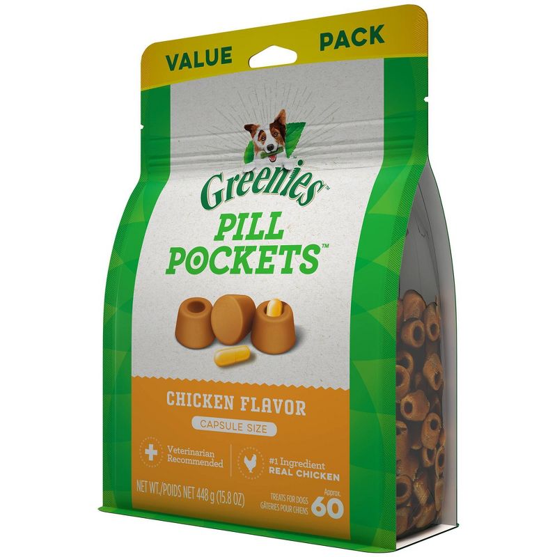 Greenies Capsule Size Pill Pockets Chicken Dental Dog Treats, 6 of 10