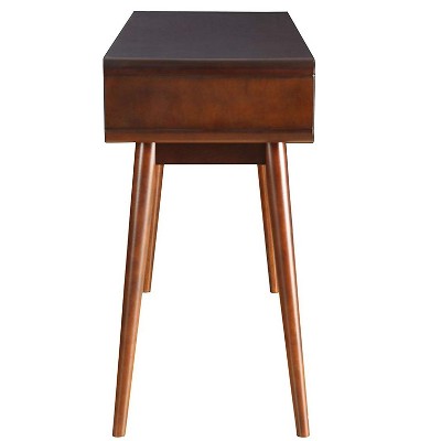 Wooden console table with tapered legs