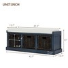 NicBex Modern 43.7" Storage Bench with 3 Rattan Baskets for Entryway and Living Room - 2 of 4