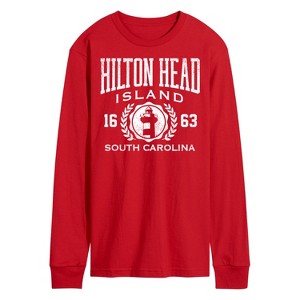 Men's - Instant Message - Hilton Head Island Collegiate Long Sleeve Graphic T-Shirt - 1 of 4