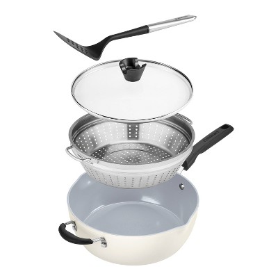 Coconut Cream Aluminum Non-Stick 4-Piece Pan Set
