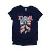 Simply Sage Market Coquette USA Bow Grunge Short Sleeve Tee - 2 of 4