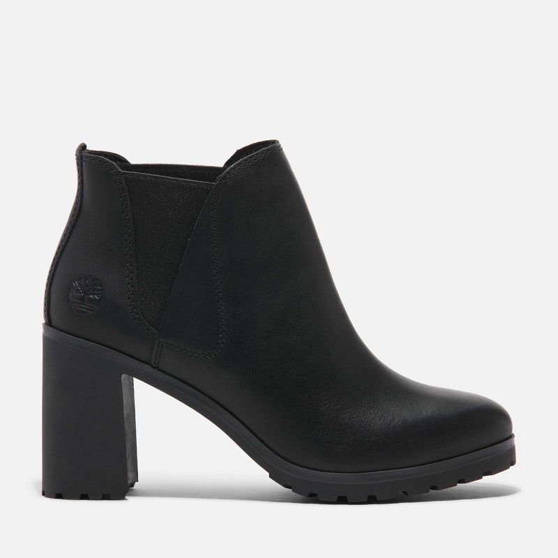 Timberland Women's Allington Mid Chelsea Boot, 6, Black Full-Grain