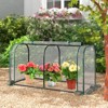 Costway Portable Mini Greenhouse 47" x 22" x 24" Outdoor Indoor Tunnel Greenhouse Green/White - 2 of 4