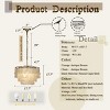 ALOADECOR Unique/Statement Coastal Natural Capiz Shell Round Tiered Chandelier - 4 of 4