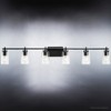 Urban Ambiance Luxury Traditional Bath Light 7.625''H x 48.5''W,  Midnight Black Finish,  Esperance Collection, UHP4158 - 4 of 4