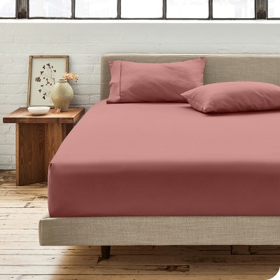 300 Thread Count Organic Cotton Percale Fitted Sheet by Bare Home