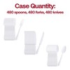Smarty Had A Party White Baroque Plastic Cutlery Set - 480 Sets - 3 of 4