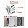 VEVOR 2 Pack Dryer Vent Elbow, 90 Degree Hose Connector Kit for 4 Inch Duct, Stainless Steel Vent Elbows with 4 Clamps and Aluminum Foil Tape, Silver - 3 of 4