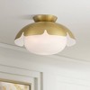 Possini Euro Design Possini Euro Brock 12" Wide Antique Brass Ceiling Light - 2 of 4