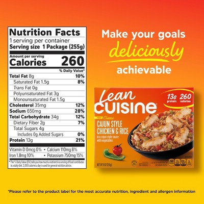 Lean Cuisine Classic Cajun Chicken Rice Frozen Meal - 9oz