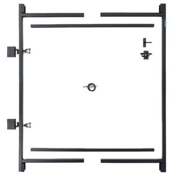 Adjust-A-Gate AG60 Steel Frame Anti Sag Adjustable Gate Building Kit, 60 to 96 Inches Wide Opening Up To 5 Feet High, Powder Coat Black Finish