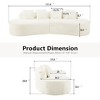 Mocamel Modern Minimalist Curved Modular Sofa: High-Density Plush, Skin-Friendly, Perfect Multi-Person Leisure Seating for Living Rooms - 2 of 4