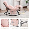 MOONMISS Rocking Chair with Thick Cushion and Frame Steel Egg Chairs Lounge Reading Chair for Living Room, Bedroom, Apartment - 2 of 4