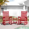 Hyleory HDPE Modern Resin Outdoor Rocking Chair, Patio Adirondack Chair for All Seasons - 3 of 4