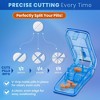 Pill Cutter - V- Grip Pill Crusher and Cutter for Vitamins, Big & Small Pills, and Medication - Transparent Pill Splitter with Pill Holder Case - 2 of 4