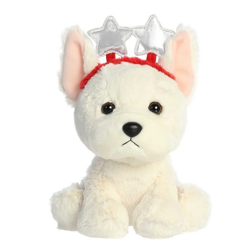 Aurora Small Cassidy French Bulldog Holiday Festive Stuffed Animal ...