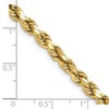 Black Bow Jewelry 4.9mm 14K Yellow Gold Diamond Cut Hollow Rope Chain Necklace - 2 of 4